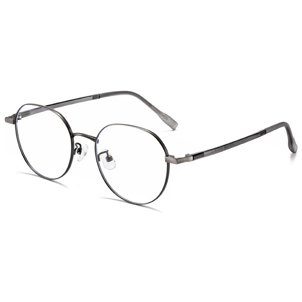 BYUSVS Custom Prescription Fashion Full-Rim Medium Size Rectangle Metal and TR90 Eyeglasses,  for Men&Women BYA-YJ003-T1